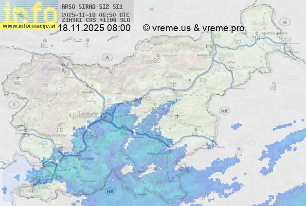 Radarska karta padavin