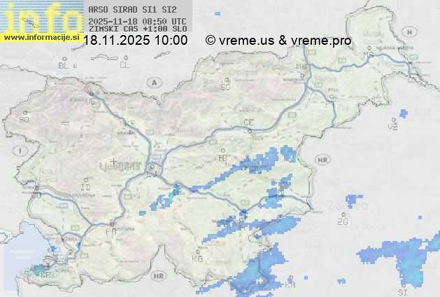 Radarska karta padavin