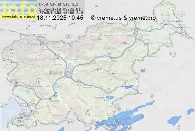 Radarska karta padavin