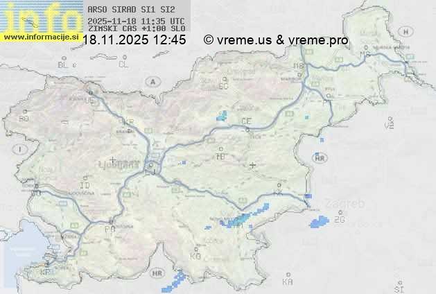 Radarska karta padavin