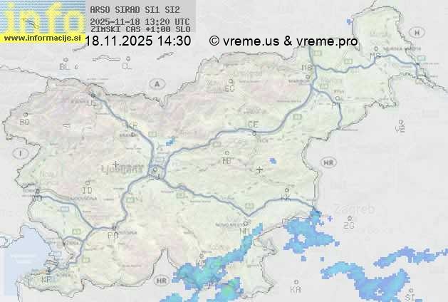 Radarska karta padavin