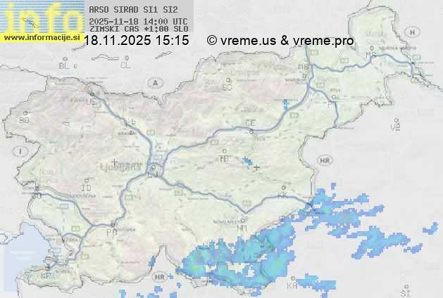 Radarska karta padavin