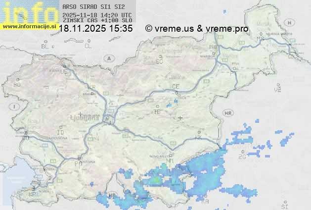 Radarska karta padavin