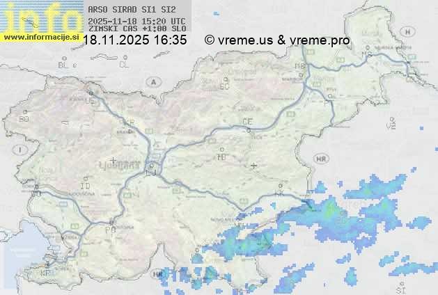 Radarska karta padavin