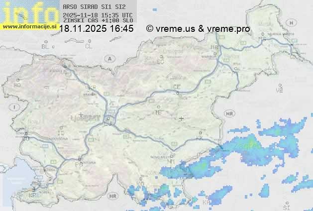 Radarska karta padavin