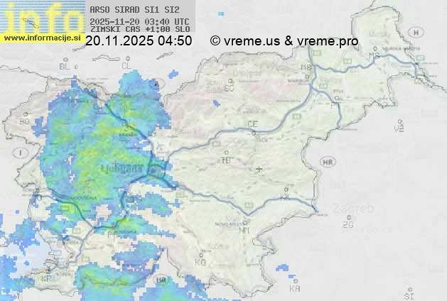 Radarska karta padavin