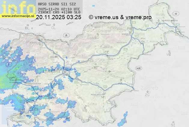 Radarska karta padavin