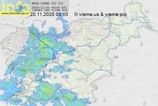 Radarska karta padavin