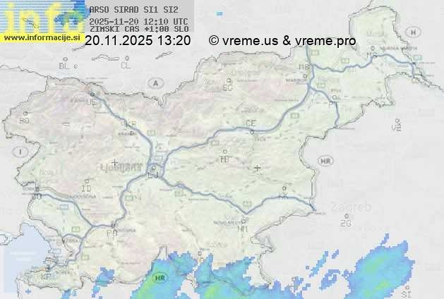 Radarska karta padavin