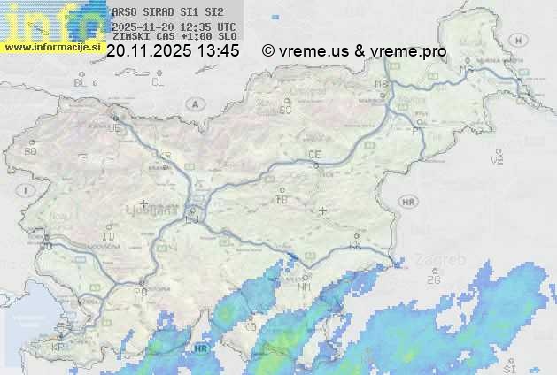 Radarska karta padavin