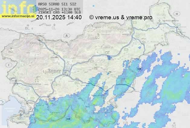Radarska karta padavin