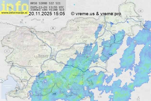 Radarska karta padavin