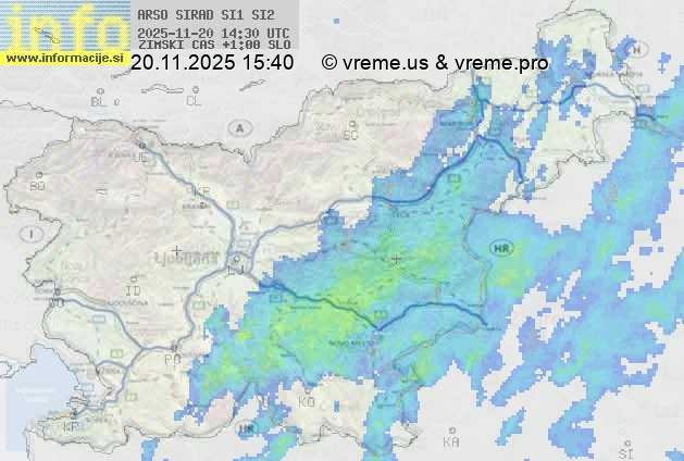 Radarska karta padavin