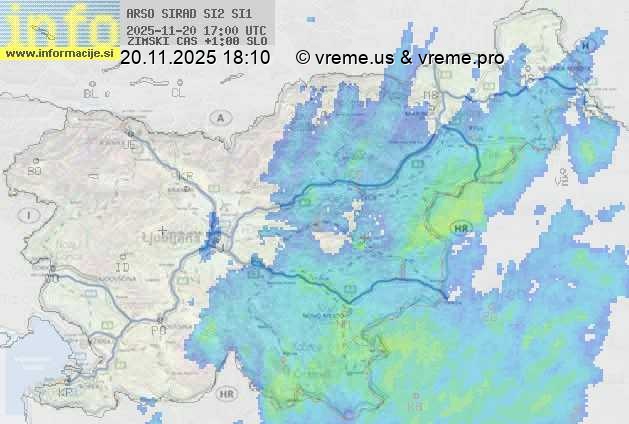 Radarska karta padavin