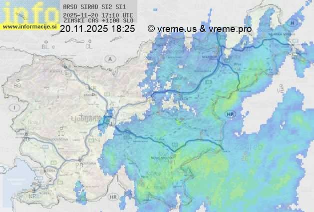 Radarska karta padavin