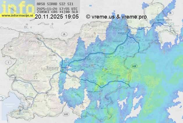 Radarska karta padavin