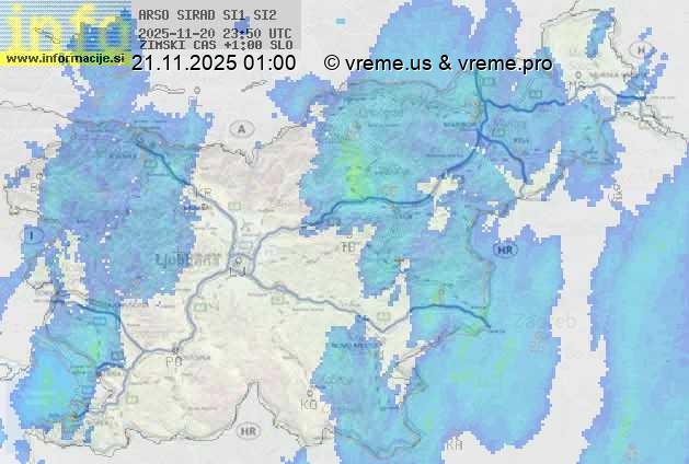 Radarska karta padavin