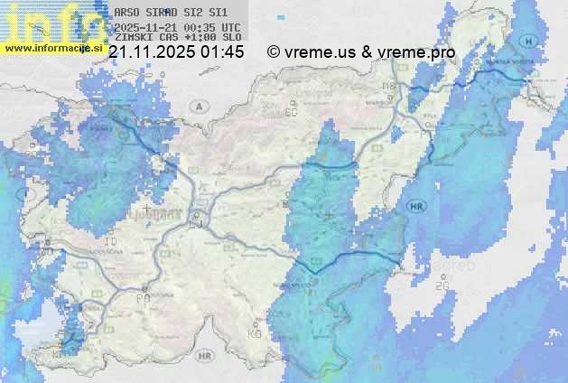 Radarska karta padavin