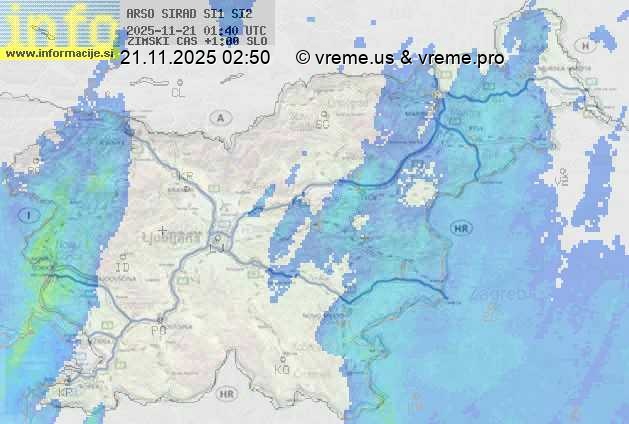 Radarska karta padavin