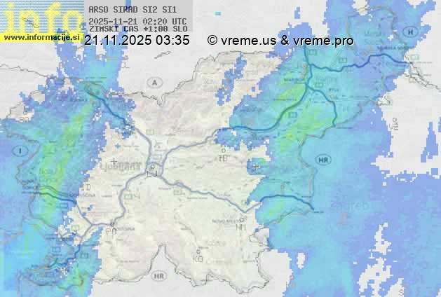 Radarska karta padavin