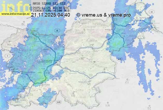 Radarska karta padavin