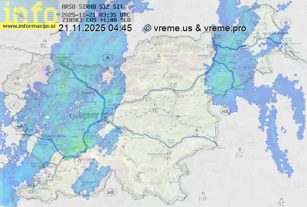 Radarska karta padavin