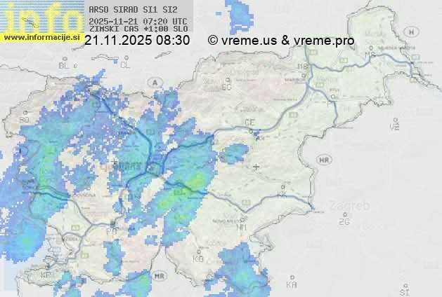 Radarska karta padavin