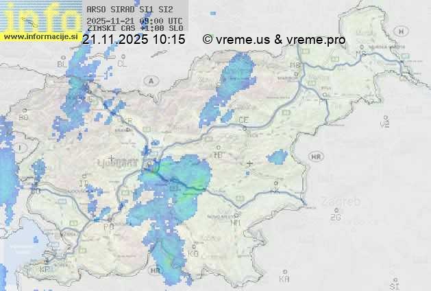 Radarska karta padavin