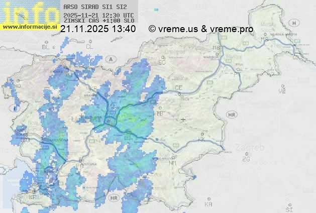 Radarska karta padavin