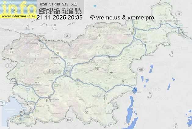 Radarska karta padavin