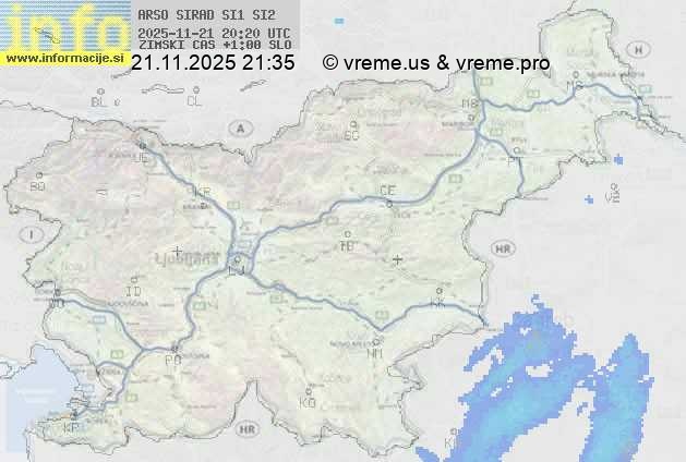 Radarska karta padavin