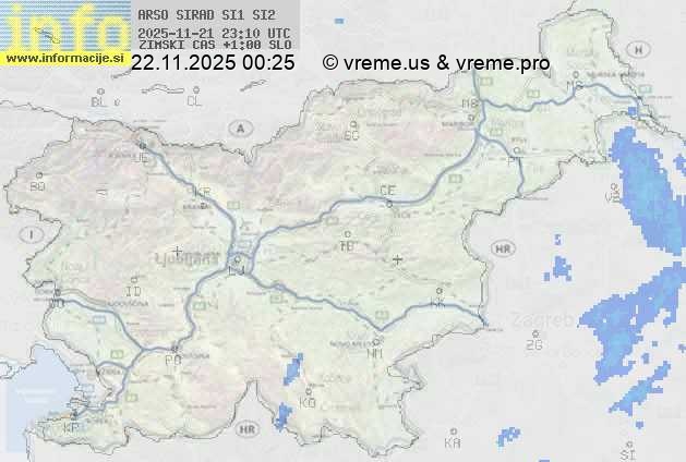 Radarska karta padavin