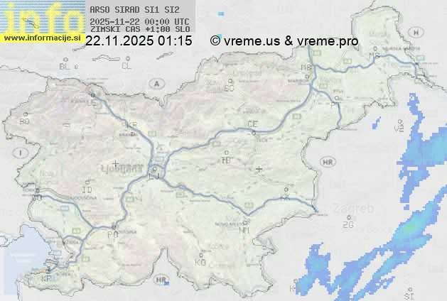 Radarska karta padavin