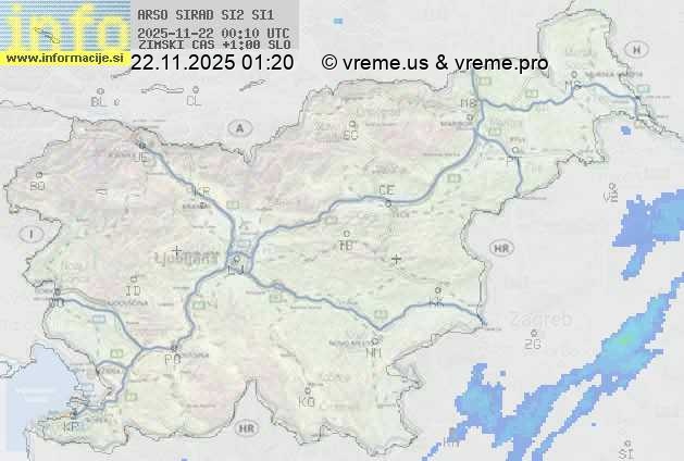 Radarska karta padavin