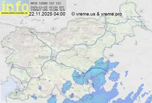Radarska karta padavin