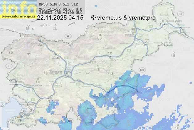 Radarska karta padavin