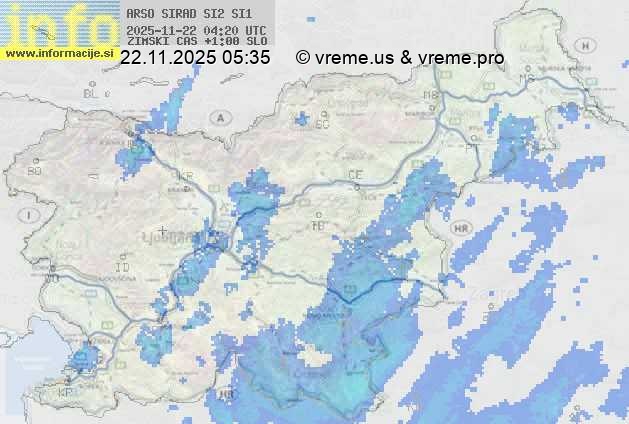 Radarska karta padavin