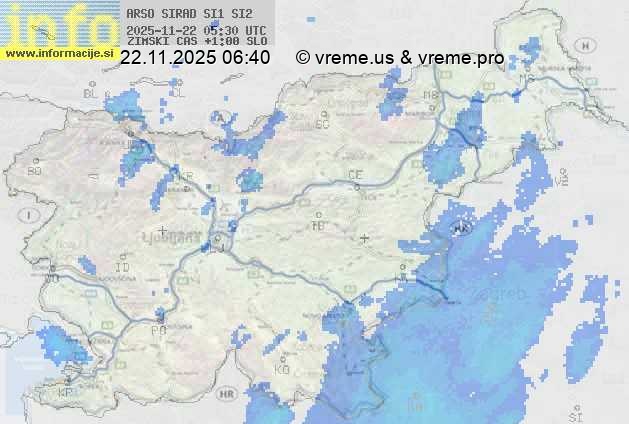 Radarska karta padavin