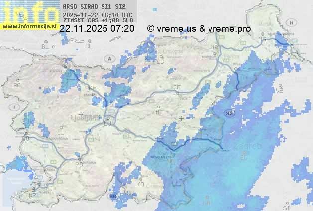 Radarska karta padavin