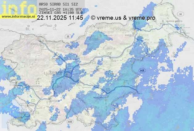 Radarska karta padavin