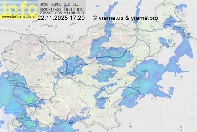 Radarska karta padavin