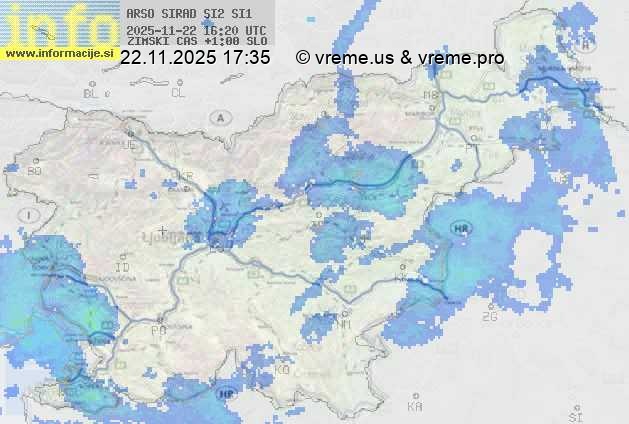Radarska karta padavin
