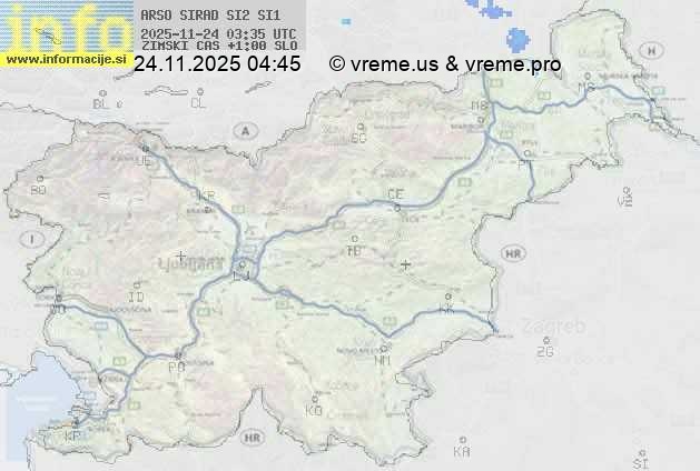 Radarska karta padavin