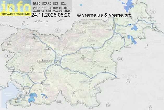 Radarska karta padavin