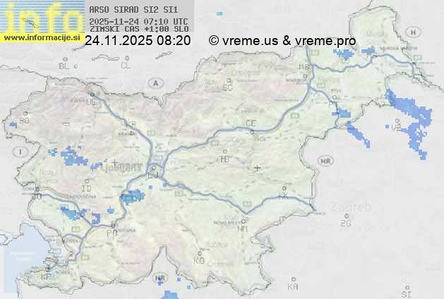 Radarska karta padavin