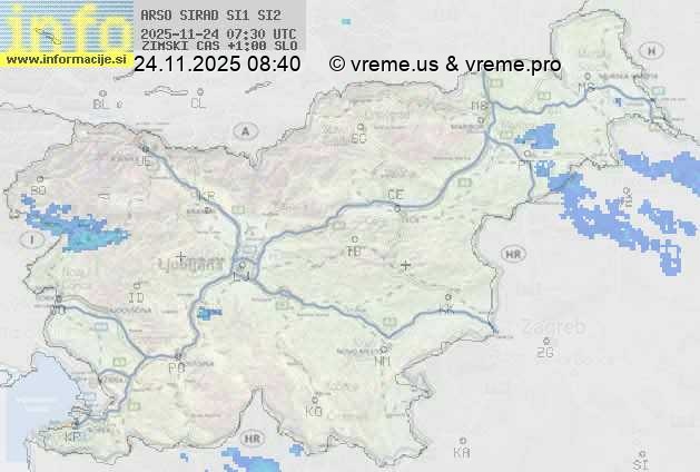 Radarska karta padavin