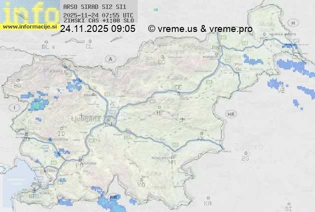 Radarska karta padavin