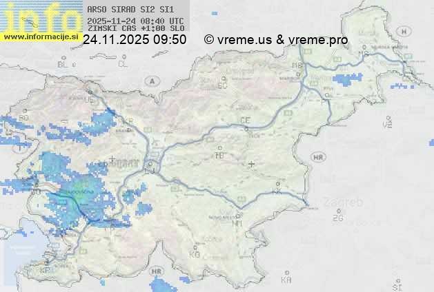 Radarska karta padavin