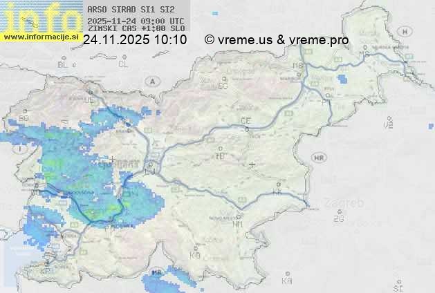 Radarska karta padavin