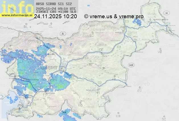Radarska karta padavin